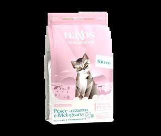 NAXOS CAT KITTEN monobiałkowa karma dla kociąt ryba z granatem 1,5 kg