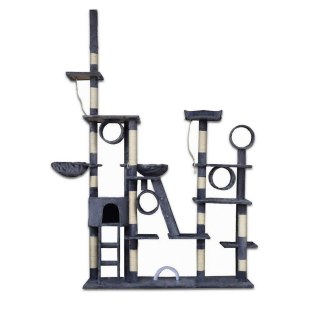 DRAPAK DLA KOTA XXL DUŻY 255cm WIEŻA HAMAK TUBA DOMEK LEGOWISKO CIEMNY SZARY