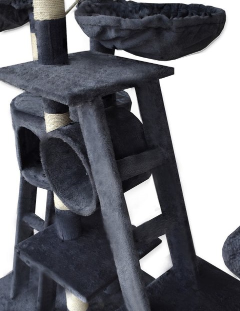 DRAPAK DLA KOTA XXL DUŻY 255cm WIEŻA HAMAK TUBA DOMEK LEGOWISKO CIEMNY SZARY