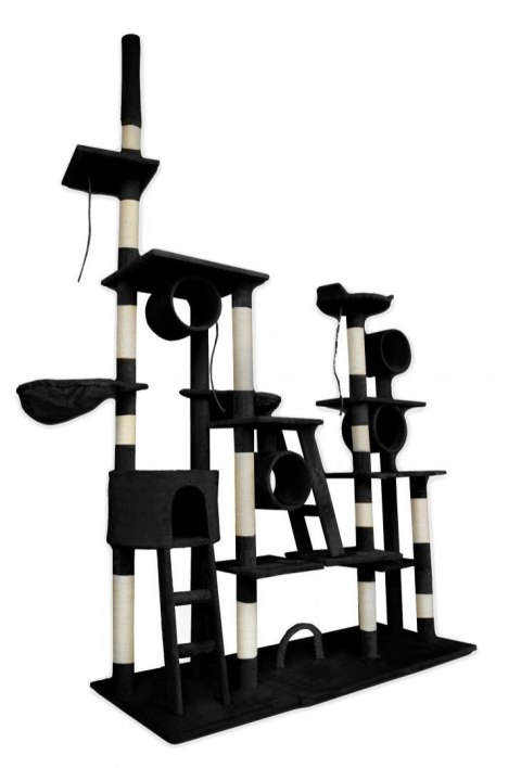 DRAPAK DLA KOTA XXL DUŻY 255cm WIEŻA HAMAK TUBA DOMEK LEGOWISKO CZARNY