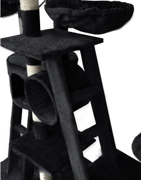 DRAPAK DLA KOTA XXL DUŻY 255cm WIEŻA HAMAK TUBA DOMEK LEGOWISKO CZARNY