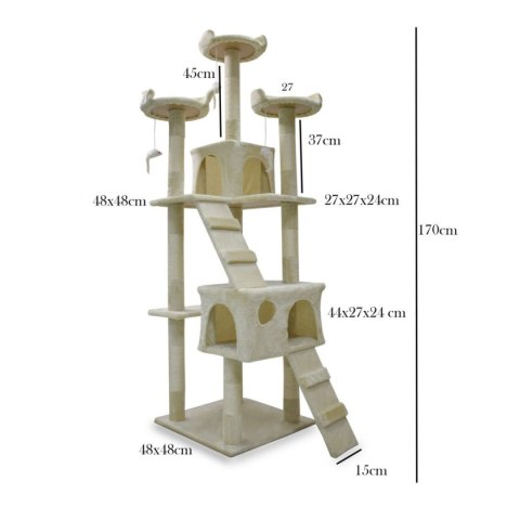 Drapak dla kota 170 cm domek legowisko drzewko sizal platformy zabawki