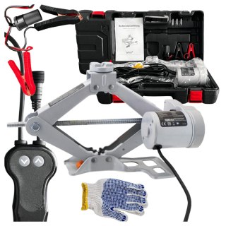 Elektryczny podnośnik samochodowy 2T 12V z pilotem wys. 12-35cm lekki 4.3kg