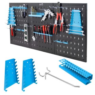 Metalowa tablica narzędziowa warsztatowa 120x60 cm z 25 uchwytami do Garażu