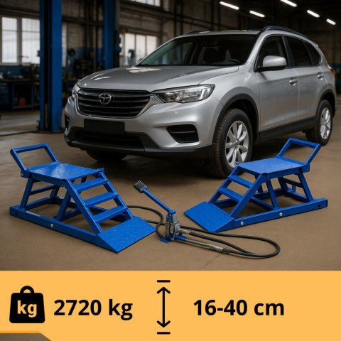 Najazdy hydrauliczne rampy samochodowe 2720 kg regulowane 16 40 cm suv