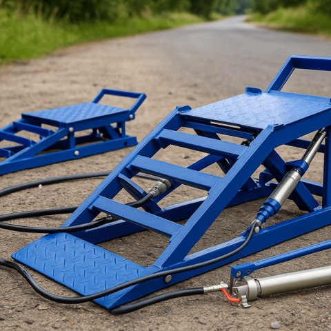 Najazdy hydrauliczne rampy samochodowe 2720 kg regulowane 16 40 cm suv