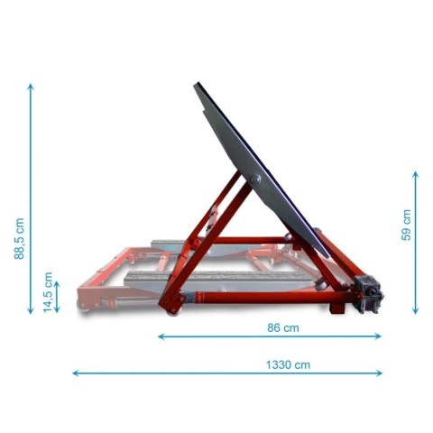 Podnośnik Warsztatowy Uchylny Mobilny 2000 kg Regulacja szerokości