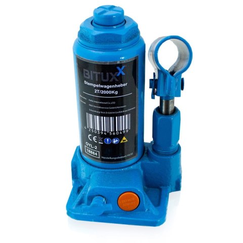 Podnośnik hydrauliczny 2t butelkowy tłokowy 150 235 mm stalowy kompaktowy