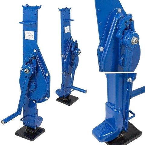 Podnośnik korbowy 3000kg 73-107cm podwójna zapadka przemysłowy