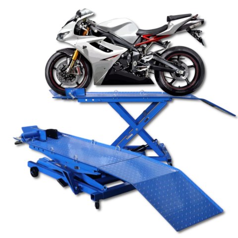 Podnosnik motocyklowy platformowy platforma 364 kg rampa serwisowa 21-78 cm