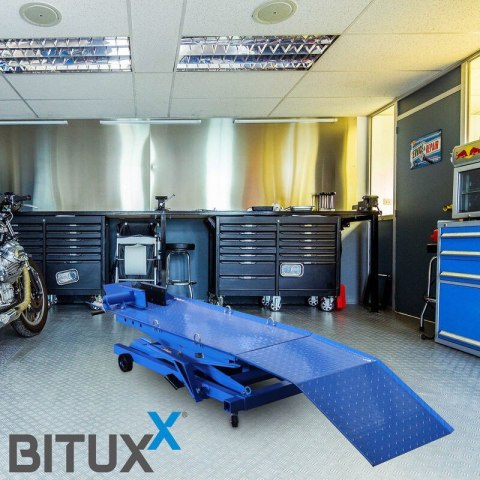 Podnosnik motocyklowy platformowy platforma 364 kg rampa serwisowa 21-78 cm