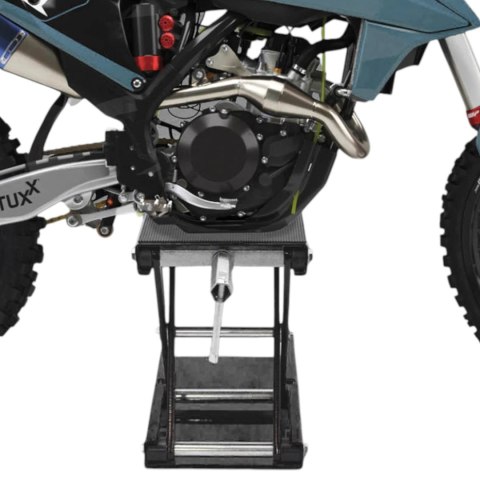 Podnośnik nożycowy korbowy do motocykla 450kg grafitowy