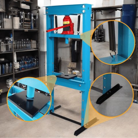 Prasa hydrauliczna 20 ton warsztatowa regulowana 23-93cm certyfikat CE