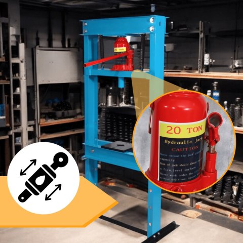 Prasa hydrauliczna 20 ton warsztatowa regulowana 23-93cm certyfikat CE