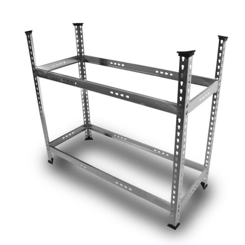 Regał metalowy na opony 8 kół 150 kg czarny lekki bez narzędzi