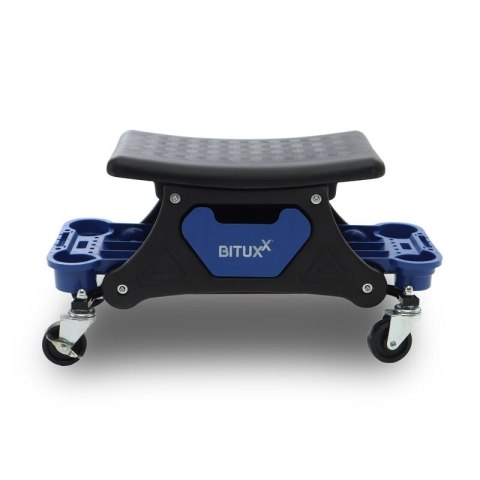 Siedzisko krzesło warsztatowe na kółkach mobilne z półkami do 180kg