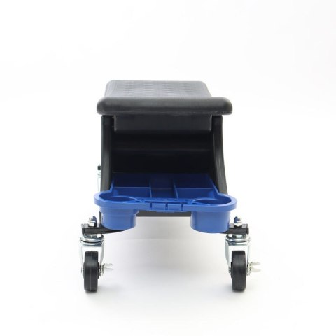 Siedzisko krzesło warsztatowe na kółkach mobilne z półkami do 180kg