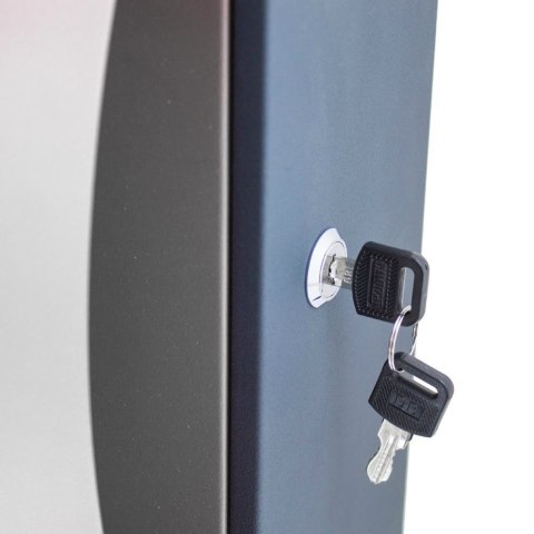 Skrzynka pocztowa na listy zewnętrzna z gazetnikiem metalowa duża szara