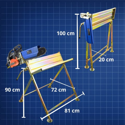 Stojak do cięcia drewna Koziołek do drewna z uchwytem na piłę 45cm 120kg