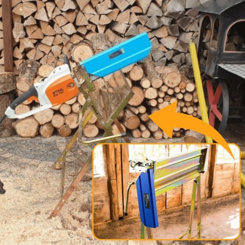 Stojak do cięcia drewna Koziołek do drewna z uchwytem na piłę 45cm 120kg