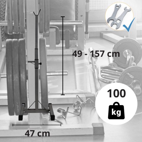Stojak na sztangę solidny regulowany wytrzymały do przysiadów wyciskania