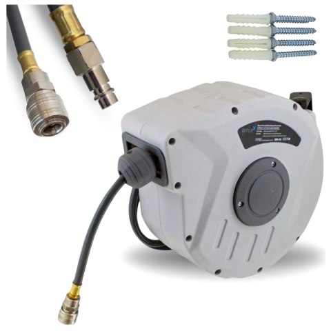 Wąż pneumatyczny na zwijadle automatyczny bęben 10m 1/4" do kompresora