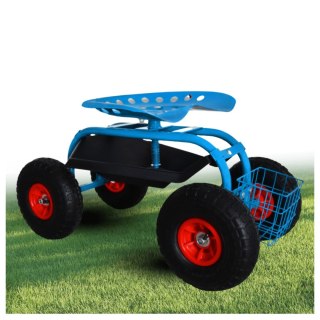 Wózek ogrodowy do transportu z obrotowym siedzeniem pełna regulacja