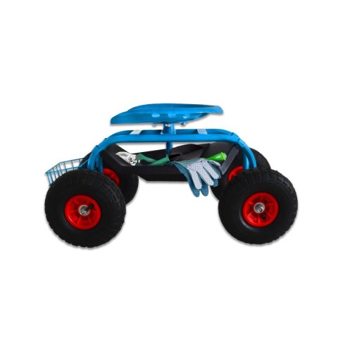 Wózek ogrodowy do transportu z obrotowym siedzeniem pełna regulacja