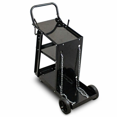 Wózek spawalniczy 3 półki miejsce na butlę gazową stalowy udźwig 40 kg