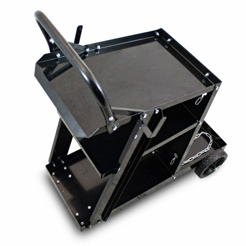 Wózek spawalniczy 3 półki miejsce na butlę gazową stalowy udźwig 40 kg