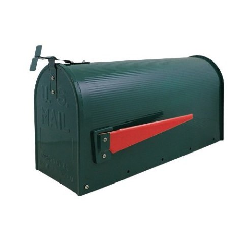Zielona Skrzynka Pocztowa z Słupkiem USA Design Stalowa Powłoka Bituxx