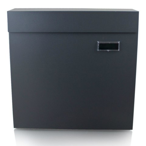 Duża skrzynka pocztowa zewnętrzna stalowa z gazetnikiem na ogrodzenie