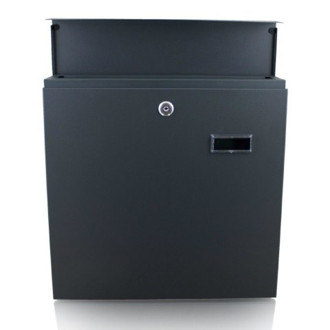 Duża skrzynka pocztowa zewnętrzna stalowa z gazetnikiem na ogrodzenie