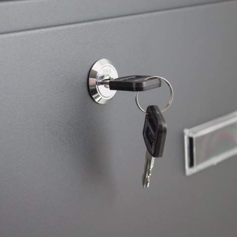 Duża skrzynka pocztowa zewnętrzna stalowa z gazetnikiem na ogrodzenie