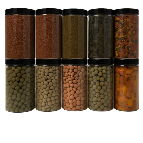 Kompletny zestaw XXL pokarmów PREMIUM dla ryb akwariowych 10w1 Na Prezent