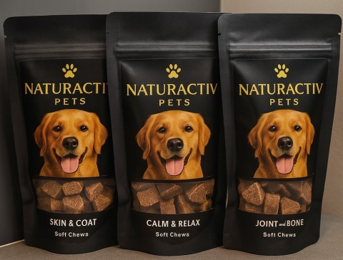 Mega Zestaw Przysmaki funkcjonalne dla pów Kości Stawy Skóra Sierść