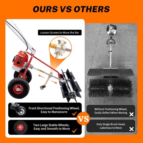 Zamiatarka spalinowa odśnieżarka do śniegu, miotła, miotła, miotła, odśnieżarka 43 CC 2-suwowa, 1,25 kW