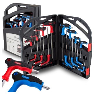 Zestaw wkrętaków imbusowych Hex Torx 16 el. stal Cr-V walizka