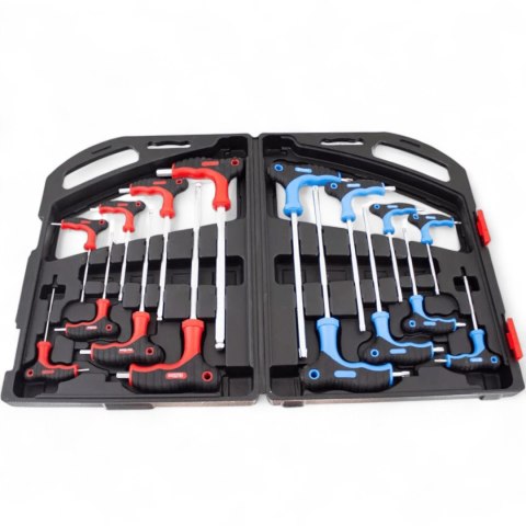 Zestaw wkrętaków imbusowych Hex Torx 16 el. stal Cr-V walizka