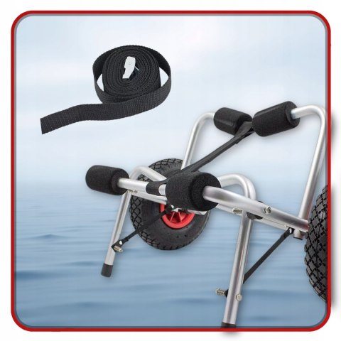 Wózek Transportowy do KAJAKA Pontonu ŁODZI DESKI SUP Składany Udźwig 70kg