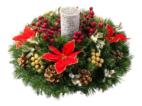 Stroik na stół komodę dekoracja świąteczna na Boże Narodzenie kopułka