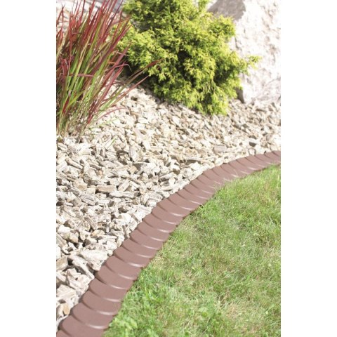 OBRZEŻE PALISADA OGRODOWA PŁASKA PODWÓJNA KOSTKA 3,8 M SZARY KAMIENNY