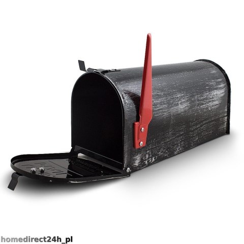 Skrzynka na Listy Amerykańska Retro Stalowa z Flagą i Uchwyt Montażowy