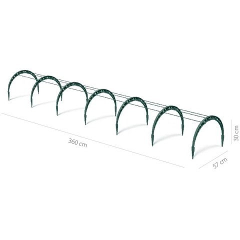 TUNEL FOLIOWY SZKLARNIA FLOO 360CM ZIELONY LEŚNY