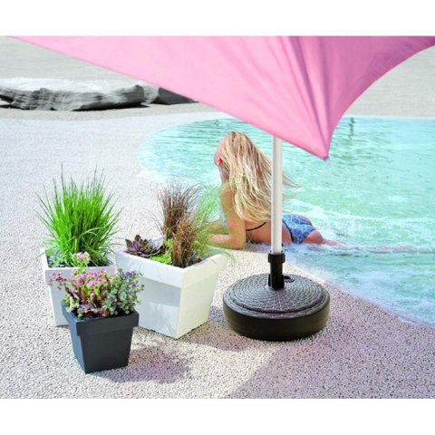 PODSTAWA DO PARASOLA UMBRELLA BASE OKRĄGŁA RATAN BIAŁY