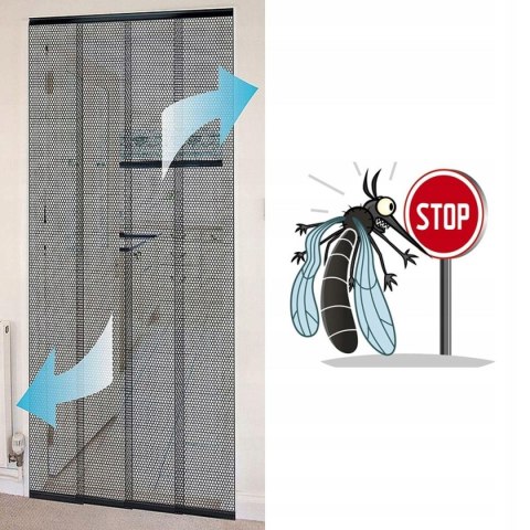 MOSKITIERA DRZWIOWA LAMELOWA 100X220 POLIESTER+TAŚMA RZEP