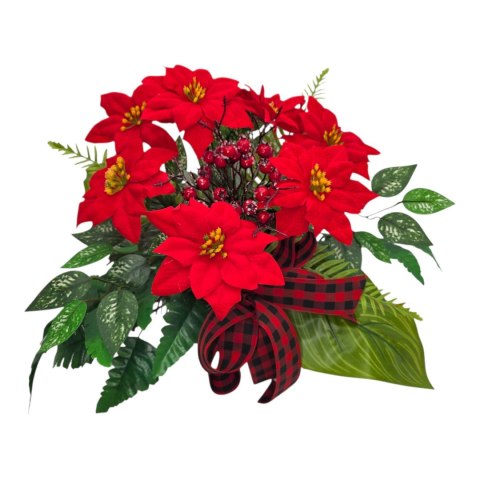 Świąteczny stroik na cmentarz gwiazda betlejemska