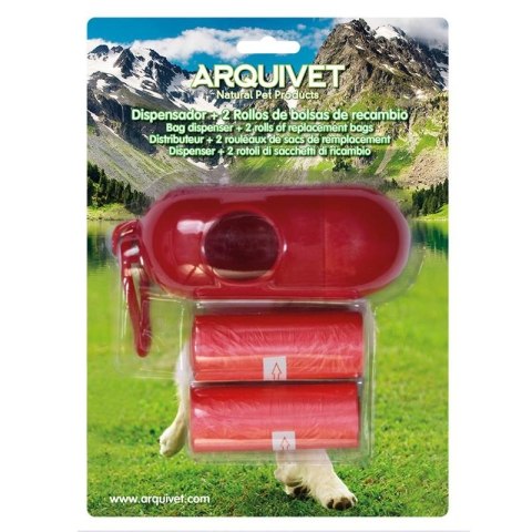 [W] ARQUIVET Dyspenser na woreczki + 2 rolki 15 sztuk GRATIS