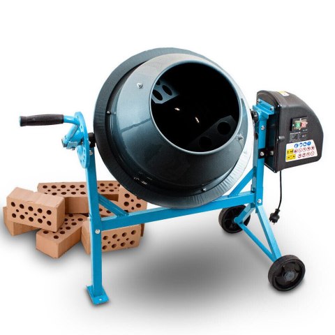 Betoniarka 65L 220W do betonu zaprawy gipsu stalowa 27,5 obr/min