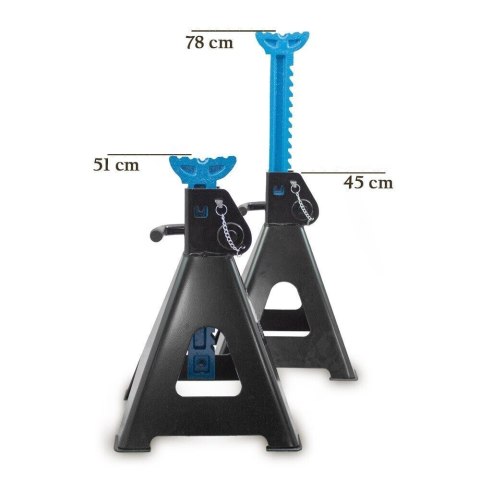 Kobyłki samochodowe 12t 4 sztuki regulowane 51 78 cm podpory stalowe bolce